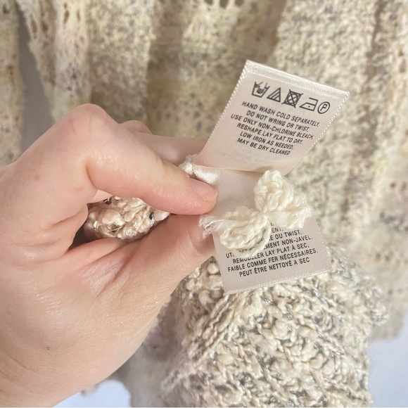 🪷Anthropologie🪷Knitted & Knotted Cardigan Open Knit Wool Mohair Blend, Medium - Picture 15 of 15